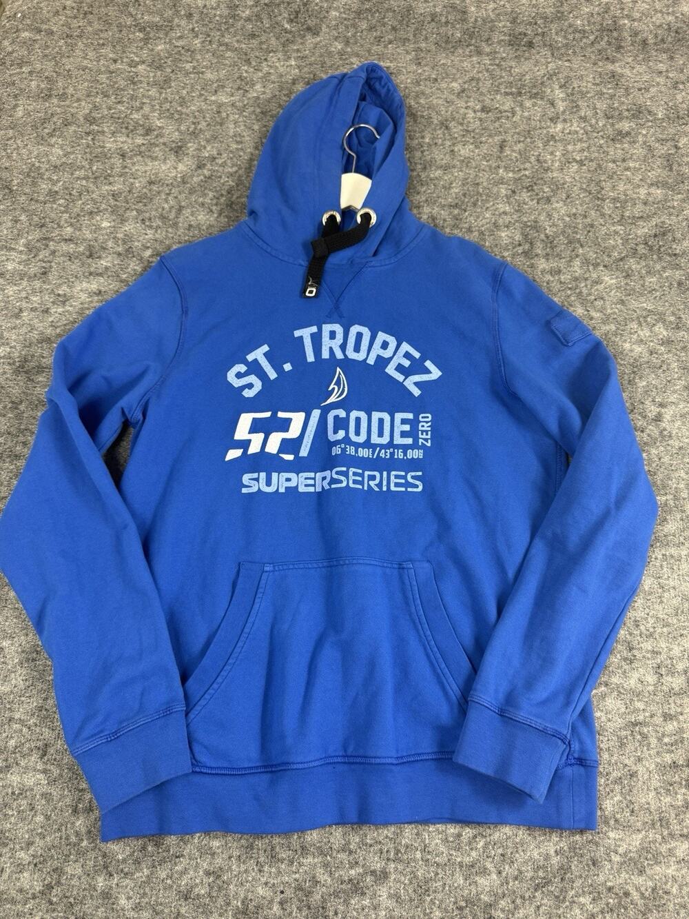 Code Zero Hoodie Mens Medium Sweatshirt St. Tropez Yachting Sailor Blue N136
